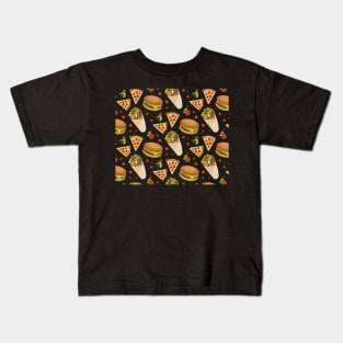 Fast Food Set Pattern Kids T-Shirt